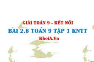 Bài 2.6 SGK Toán 9 tập 1 Kết nối tri thức